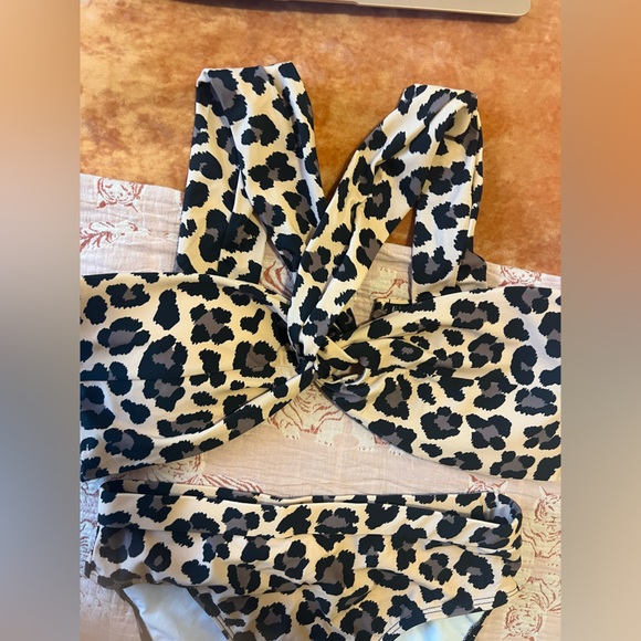NWOT Pink Lily Brown Animal Print Bikini | Animal Print Bikini - Picture 10 of 13